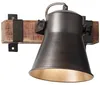 Brilliant Wandleuchte Spotstrahler Plow Schwarz/Holz max. Produktbild-Vorschau 3