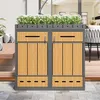 Box per bidoni della spazzatura Merax con tetto verde Anteprima dell’immagine prodotto 4