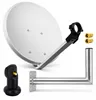 PremiumX SAT Anlage 60cm Satellitenantenne Hellgrau Single Produktbild-Vorschau 1
