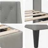 vidaXL Letto con testiera Grigio chiaro 180 x 200 cm Anteprima dell’immagine prodotto 7