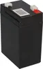 A black battery with white and red terminals on top. Produktbild-Vorschau