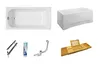 ECOLAM Badewanne Wanne Rechteck Classic Design Acryl weiß Produktbild-Vorschau 2