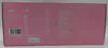 The image shows the side of a pink product box with various text and symbols printed on it. Produktbild-Vorschau