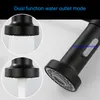 Close-up of a black kitchen faucet with two different water outlet modes shown in inset circles. Náhled obrázku produktu