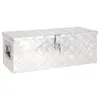 vidaXL Aufbewahrungsbox Silbern 70x31x27 cm Aluminium Produktbild-Vorschau 11