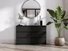 Cassettiera 6 cassetti, nero opaco, 138 x 78 x 39 cm Anteprima dell’immagine prodotto 3