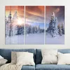 DEQORI Glasbild Echtglas 3x50x100 cm 'Sonne über weißen Produktbild-Vorschau 4