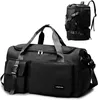 Sporttasche,42L Reisetasche(Schwarz) mit Schuhfach Nassfach Produktbild-Vorschau 1