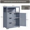 Drewniana szafka łazienkowa Yaheetech z 3 szufladami i Podgląd zdjęcia produktu 3