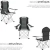Chaise pliante avec rembourrage - gris, par pièce Voir les images du produit 3