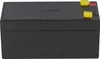 A black battery with yellow and red connectors on top, set against a white background. Voir les images du produit