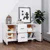 vidaXL Kredens biały wysoki połysk 100x36x60 cm materiał Podgląd zdjęcia produktu 2