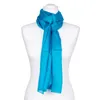 Seidenschal Halstuch Schal blau blautürkis Seide 180x45cm Produktbild-Vorschau 3