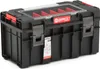 A black Qbrick System Pro 500 organizer tool case with red dividers and latches, shown from a slightly elevated front-left angle on a white background. Náhled obrázku produktu