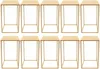 Ten identical gold rectangular metal stands are arranged in two rows of five on a white background. Náhled obrázku produktu