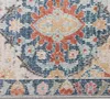 A close-up view of a rug with a vintage-inspired pattern. Produktbild-Vorschau