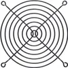 InLine Lüftergitter Metall, schwarz, 120x120mm, Aluminium, Produktbild-Vorschau 1