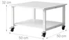 Relaxdays printertafel met wielen, 2 niveaus, hoogte x Productafbeelding-voorbeeld 4