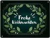 Frohe Weihnachten Mistelzweig Metallschild XL in 21x28 cm Produktbild-Vorschau 1