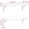 vidaXL Mensole a muro 2 pezzi 50x23,5 cm argento acciaio Anteprima dell’immagine prodotto 8