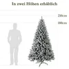 Künstlicher Weihnachtsbaum Schneebaum 180 cm, PVC mit 1381 Produktbild-Vorschau 6