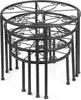A set of black metal plant stands of varying sizes, nested together. Produktbild-Vorschau