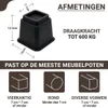 JustValue Meubelverhoger set - Verhoogt met 13 cm - Max. Productafbeelding-voorbeeld 6