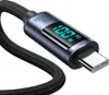 Kabel przewód USB-C z wyświetlaczem LED 100W 1.2m czarny Podgląd zdjęcia produktu 11