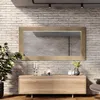 140x100 Rechteckig Rustikal Wandspiegel mit Rahmen Produktbild-Vorschau 3