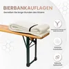 TexDeko Bierbankauflage 220x25x4cm mit Reißverschluss Creme Produktbild-Vorschau 5
