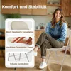 4er Set Klappstühle Gepolstert Khaki – Stabiler Faltstuhl Produktbild-Vorschau 6