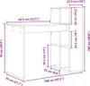 vidaXL Scrivania con ripiano Bianco 108 x 55 x 103,5 cm Anteprima dell’immagine prodotto 11
