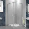 Dusch-Schiebetür 100x100x185cm Duschkabine Ohne Duschtasse Produktbild-Vorschau 1