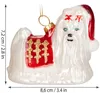 BRUBAKER Malteser in kerstoutfit met kerstmuts, goud/rood - Productafbeelding-voorbeeld 4