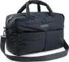 A black quilted diaper bag with a shoulder strap and handles, shown against a white background. Produktbild-Vorschau