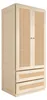 Kledingkast, 70x55x170 cm, in houtkleur, met dubbele deuren Productafbeelding-voorbeeld 7