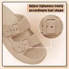ASKSA Pantoufles unies Sandales super douces avec boucle Voir les images du produit 4