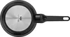The underside of a black frying pan with a silver base and a black handle is shown against a white background. Produktbild-Vorschau