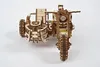 A wooden model of a motorcycle with a sidecar, presented on a white background. Anteprima dell’immagine prodotto
