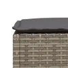 vidaXL Tabouret de jardin avec coussin Gris 63,5x56x32 cm Voir les images du produit 6