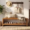 Tribesigns Massivholz Flurbank, 150 cm Lange Schuhbank mit Produktbild-Vorschau 8