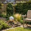 Kugelbrunnen aus matt gebürstetem Edelstahl D: 30 cm – Produktbild-Vorschau 3
