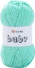 A ball of mint green yarn with a label. Podgląd zdjęcia produktu