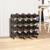 A wine rack filled with wine bottles in a room. Náhled obrázku produktu