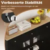 COSTWAY Sideboard, 140 cm, Küchenschrank mit 3 Schubladen, Produktbild-Vorschau 6