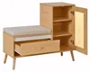 Garderobenbank mit Schuhschrank - Rattan-Optik - Produktbild-Vorschau 13
