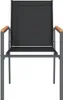 vidaXL Krzesła ogrodowe 2 szt. czarne 55x61,5x90 cm Podgląd zdjęcia produktu 4