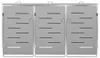 vidaXL Box na 3 koše 207x77,5x115 cm nerezová oceľ Náhľad obrázku produktu 5