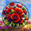 GKA Sonnenfänger Mohn 15 cm Buntglas Lichtfänger Produktbild-Vorschau 1