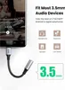 A smartphone connected to a 3.5mm audio adapter, with marketing text and icons. Produktbild-Vorschau